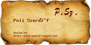 Poli Szeráf névjegykártya